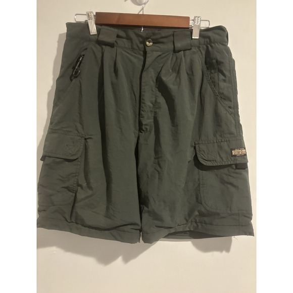 Guide Gear Cargo Shorts Mens Medium Hunter Green Outdoor Hiking Utility Trail - Picture 1 of 10